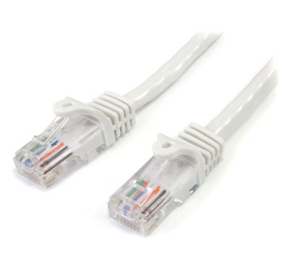 StarTech.com 3 ft White Snagless Cat 5e UTP Patch Cable