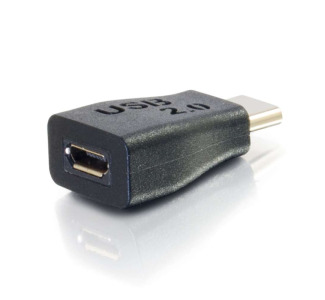 C2G USB 2.0 USB-C to USB-Micro B Cable M/F - Black
