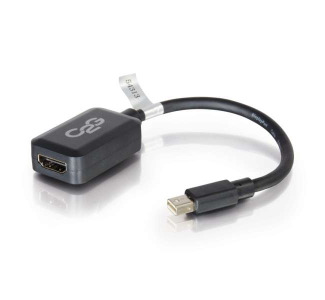 C2G 8in Mini DisplayPort to HDMI Adapter Converter for Laptops and Tablets - M/F Black