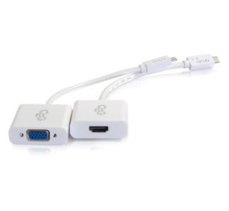 C2G USB-C to HDMI or VGA Audio/Video Adapter Kit for Apple MacBook