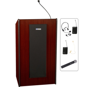 AmpliVox SW450 - Wireless Presidential Plus Lectern -  Mahogany