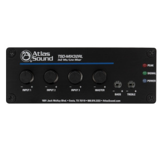 Atlas Sound 3x2 Stereo Line Mixer with Remote Level