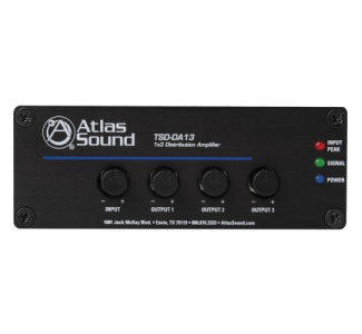 Atlas Sound TSD-DA13 1 x 3 Distribution Amplifier