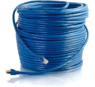 C2G 100ft Cat6 Snagless Solid Shielded Network Patch Cable - Blue