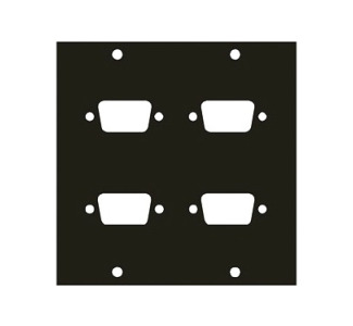 Middle Atlantic Products UCP Module, Four DB9 Punchouts