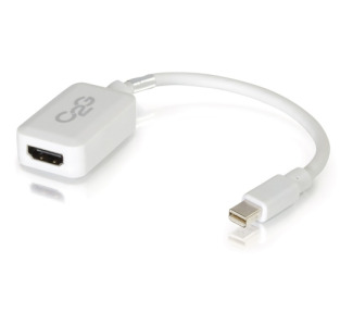 C2G 8in Mini DisplayPort to HDMI Adapter Converter for Laptops and Tablets - M/F White