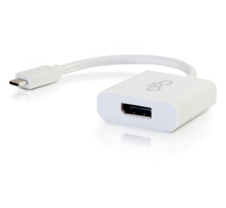 C2G USB-C to DisplayPort Adapter Converter - White