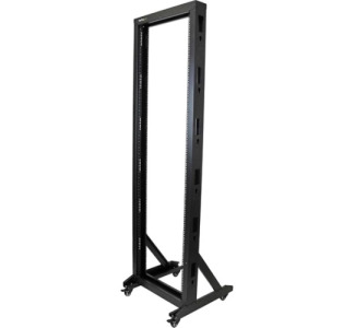 StarTech.com 2-Post Server Rack with Sturdy Steel Construction and Casters - 42U