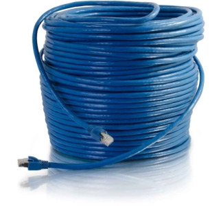 C2G 50ft Cat6 Snagless Solid Shielded Network Patch Cable - Blue