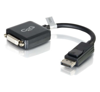 8in DisplayPort to Single Link DVI-D Adapter Converter for Laptops and PCs - Black