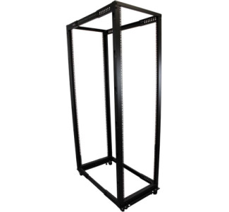 StarTech.com 42U Adjustable Depth Open Frame 4 Post Server Rack Cabinet - Flat Pack w/ Casters, Levelers and Cable Management Hooks