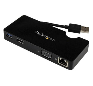 StarTech.com Travel Docking Station for Laptops - HDMI or VGA - USB 3.0 - Portable Universal Laptop Mini Dock