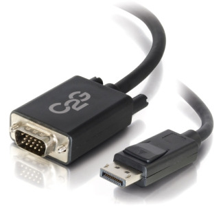 C2G 3ft DisplayPort Male to VGA Male Adapter Cable - Black