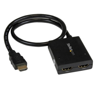 StarTech.com 4K HDMI 2-Port Video Splitter - 1x2 HDMI Splitter - Powered by USB or Power Adapter - 4K 30Hz
