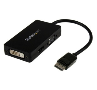 StarTech.com Travel A/V adapter: 3-in-1 DisplayPort to VGA DVI or HDMI converter