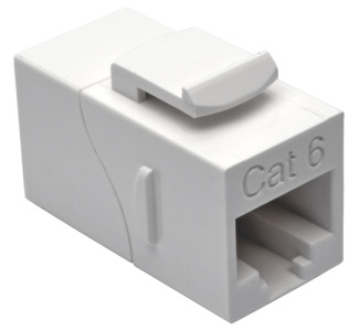 Tripp Lite Cat6 Straight-Through Modular In-Line Snap-In Coupler (RJ45 F/F), White