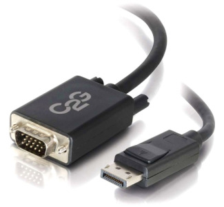 C2G 10ft DisplayPort Male to VGA Male Adapter Cable - Black
