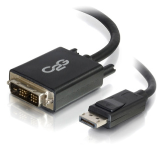 C2G 6ft DisplayPort to Single Link DVI-D Adapter Cable for Laptops and PCs - M/M Black