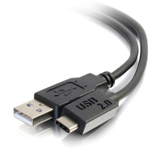 C2G 10ft USB 2.0 USB-C to USB-A Cable M/M - Black