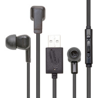 Califone E3USB Earbud with Microhone and Inline Volume Control, USB Plug