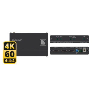 Kramer 2x1 4K60 4:4:4 HDCP 2.2 HDMI 2.0 Automatic Standby Switcher