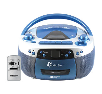 HamiltonBuhl AudioStar Boombox Radio, CD, USB, Cassette Player with Tape and CD to MP3 Converter