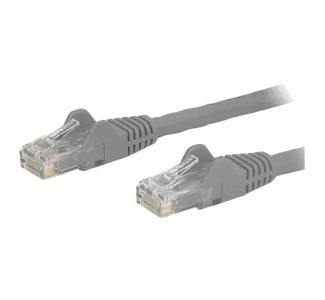 StarTech.com 12ft Gray Cat6 Patch Cable with Snagless RJ45 Connectors - Cat6 Ethernet Cable - 12 ft Cat6 UTP Cable