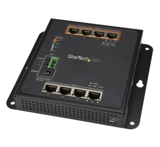StarTech.com 8-Port (4 PoE+) Gigabit Ethernet Switch - Industrial Managed Network Switch - Wall Mount with Front Access