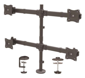 StarTech.com Desk Mount Quad Monitor Arm - Articulating - For VESA Mount Monitors up to 27in (17.6lb/8kg) Heavy Duty Steel