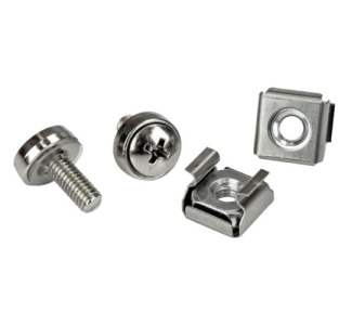 StarTech.com Rack Screws - 20 Pack - Installation Tool - 12 mm M5 Screws - M5 Nuts - Cabinet Mounting Screws and Cage Nuts