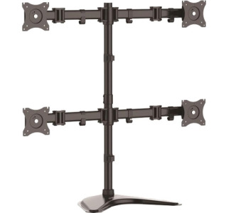 Quad Monitor Stand - Heavy Duty Steel - Adjustable 4 Monitor Stand - For VESA Mount Monitors up to 27in (17.6 lb/8 kg)