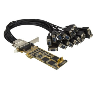 StarTech.com 16 Port PCI Express Serial Card - Low-Profile - High-Speed PCIe Serial Card with 16 DB9 RS232 Ports