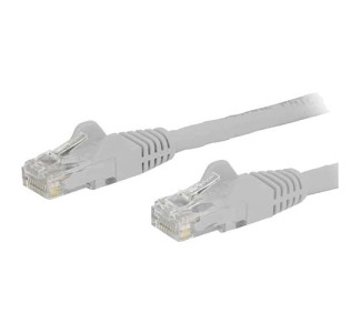 StarTech.com 12ft White Cat6 Patch Cable with Snagless RJ45 Connectors - Cat6 Ethernet Cable - 12 ft Cat6 UTP Cable