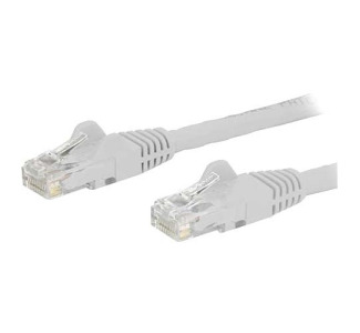 StarTech.com 8 ft White Cat6 Cable with Snagless RJ45 Connectors - Cat6 Ethernet Cable - 8ft UTP Cat 6 Patch Cable