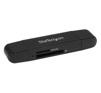 StarTech.com USB 3.0 Memory Card Reader for SD and microSD Cards - USB-C and USB-A - Portable USB SD and microSD Card Reader