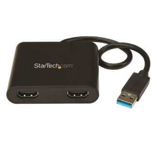 StarTech.com USB to Dual HDMI Adapter - USB to HDMI Adapter - USB 3.0 to HDMI - USB to HDMI Display Adapter - External Video Card - 4K
