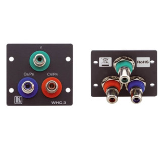 Kramer WHC-3 Wall Plate Insert - 3 RCA