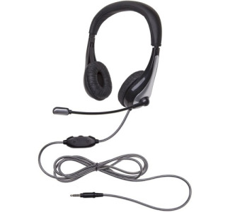 Califone 1025MT NeoTech Plus Headset, Mic, 3.5mm stereo plug with CaliTuff Braided Cord