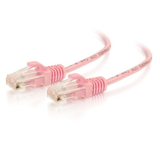 C2G 3ft Cat6 Snagless Unshielded (UTP) Slim Ethernet Network Patch Cable - Pink