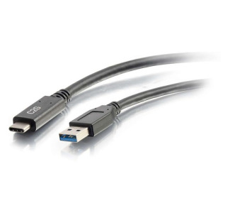 C2G 6ft USB 3.0 Type C to USB A - USB Cable Black M/M