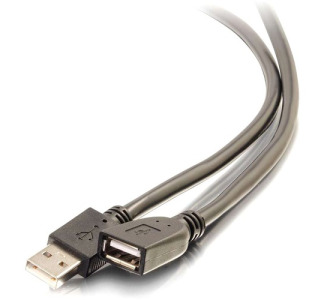 C2G 50ft USB 2.0 A Active Extension Cable - M/F Plenum - USB Extension