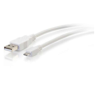 C2G 6ft USB 2.0 A to Micro-USB B Cable White - 6'' USB Cable