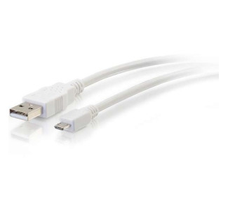 C2G 6ft USB 2.0 A to Micro-USB B Cable White - 6'' USB Cable