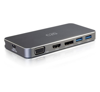 C2G USB-C Dual Monitor Dock with Power Delivery up to 65W