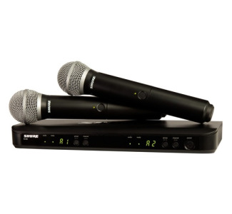 Shure BLX288/PG58 Wireless Dual Vocal System with two PG58 Handheld Transmitters