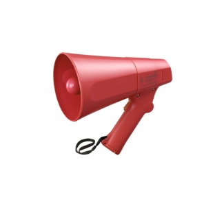 Compact Handheld Megaphone with Siren, Red, Speaker Megaphones