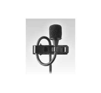 Cardioid 5 mm Subminiature Lavalier Microphone with XLR Preamplifier, Black
