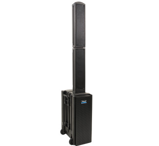 Beacon Line Array Portable Sound System with Built-in Bluetooth and Two Dual Wireless Mic Receivers