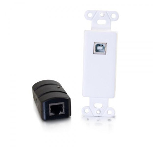 1-Port USB 2.0 Over Cat6 Wall Plate to Box Extender - up to 150ft (TAA Compliant)