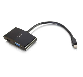 8in Mini DisplayPort™ Male to 4K HDMI® or VGA Female Adapter Converter - Black